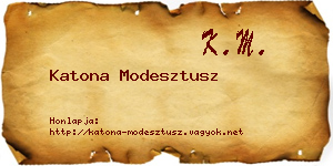 Katona Modesztusz névjegykártya